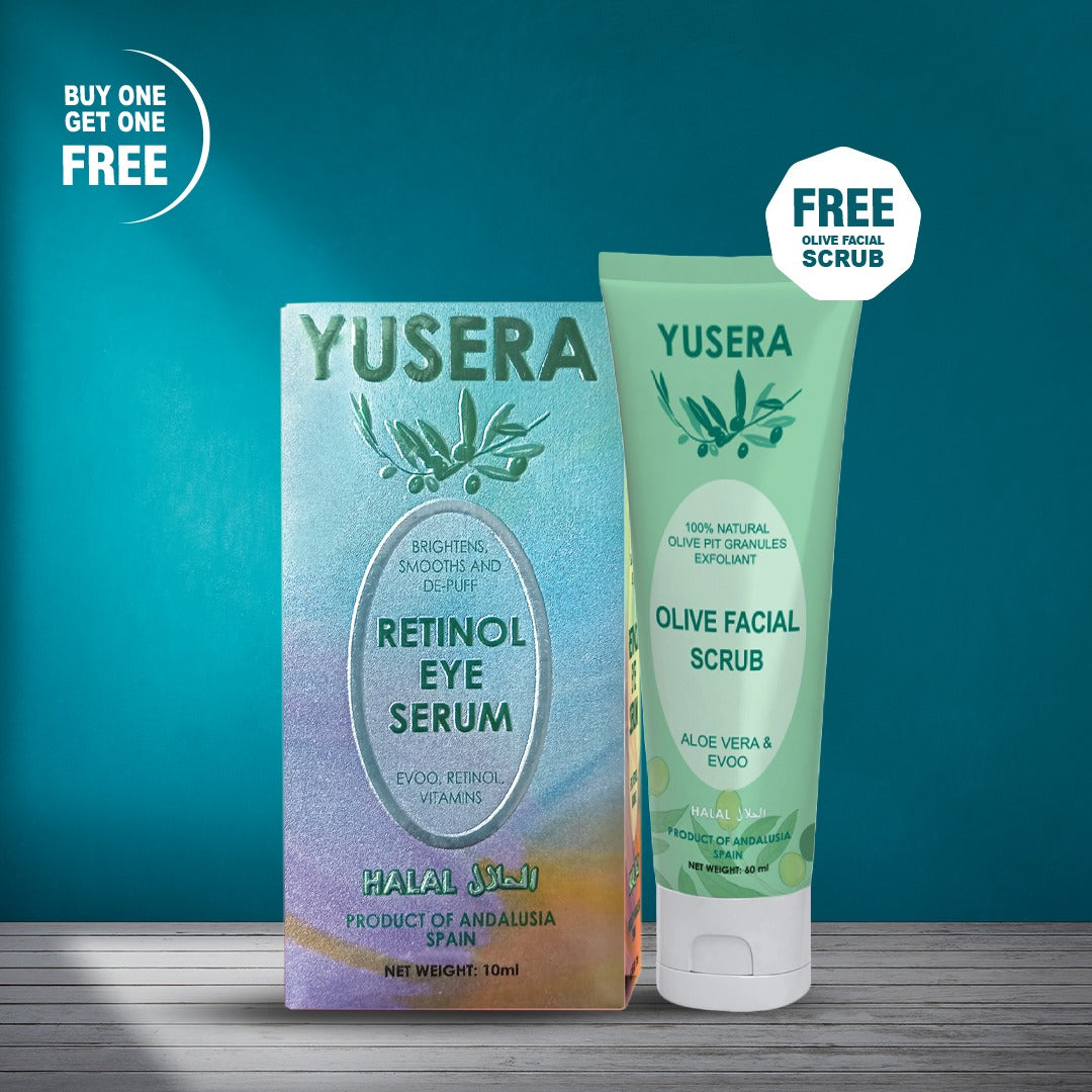 Retinol Eye Serum + Olive Facial Scrub