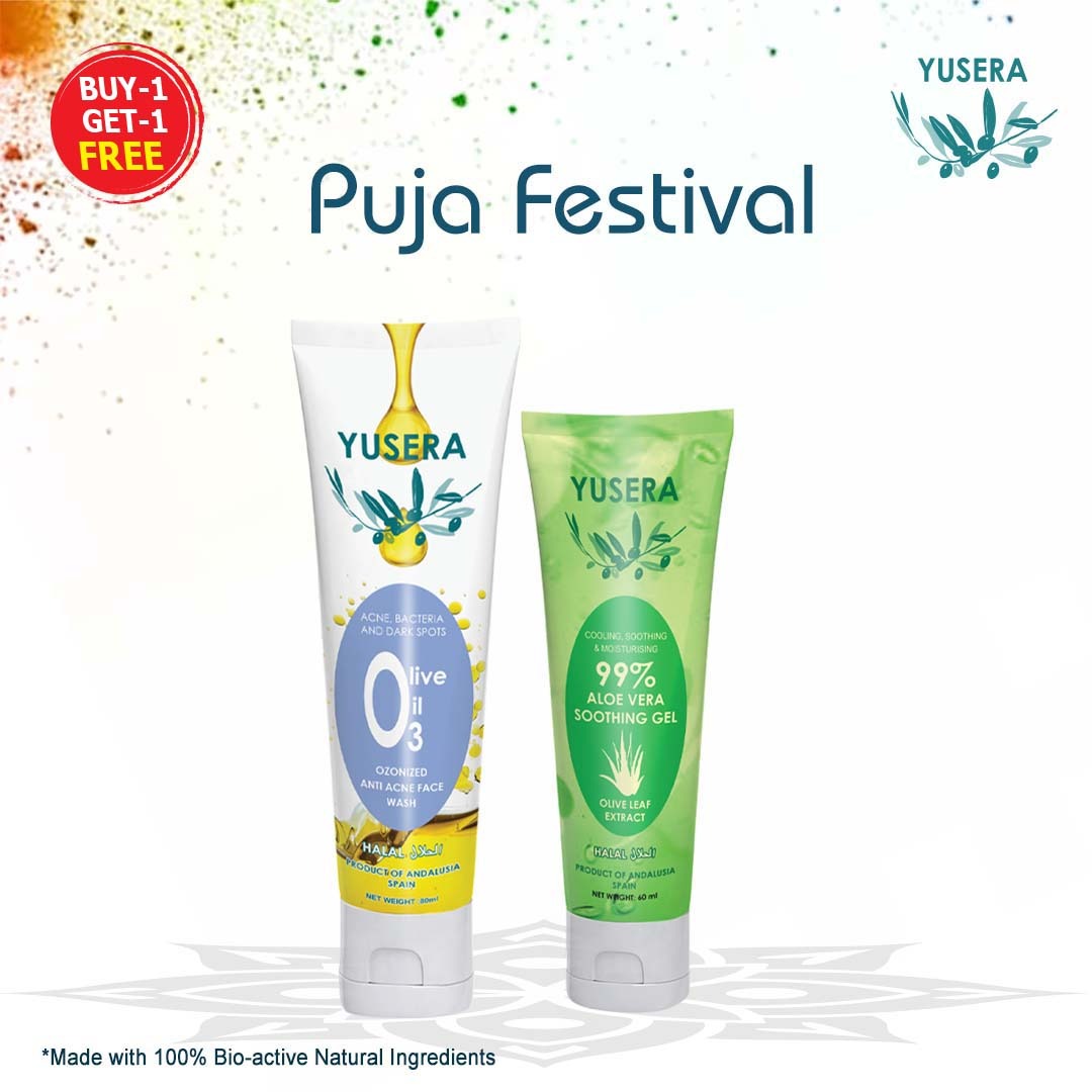 Yusera Clear & Calm Combo – Anti-Acne Face Wash + 99% Aloe Vera Soothing Gel