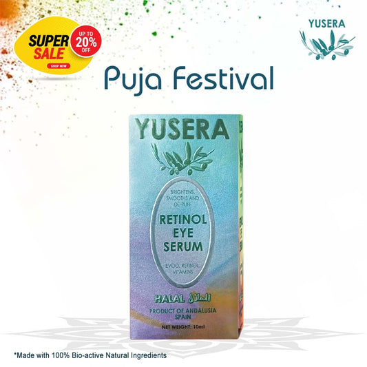 YUSERA Retinol Eye Serum 15ml - Wrinkle Defense | Brighter Eyes | Perfect for All Skin Types
