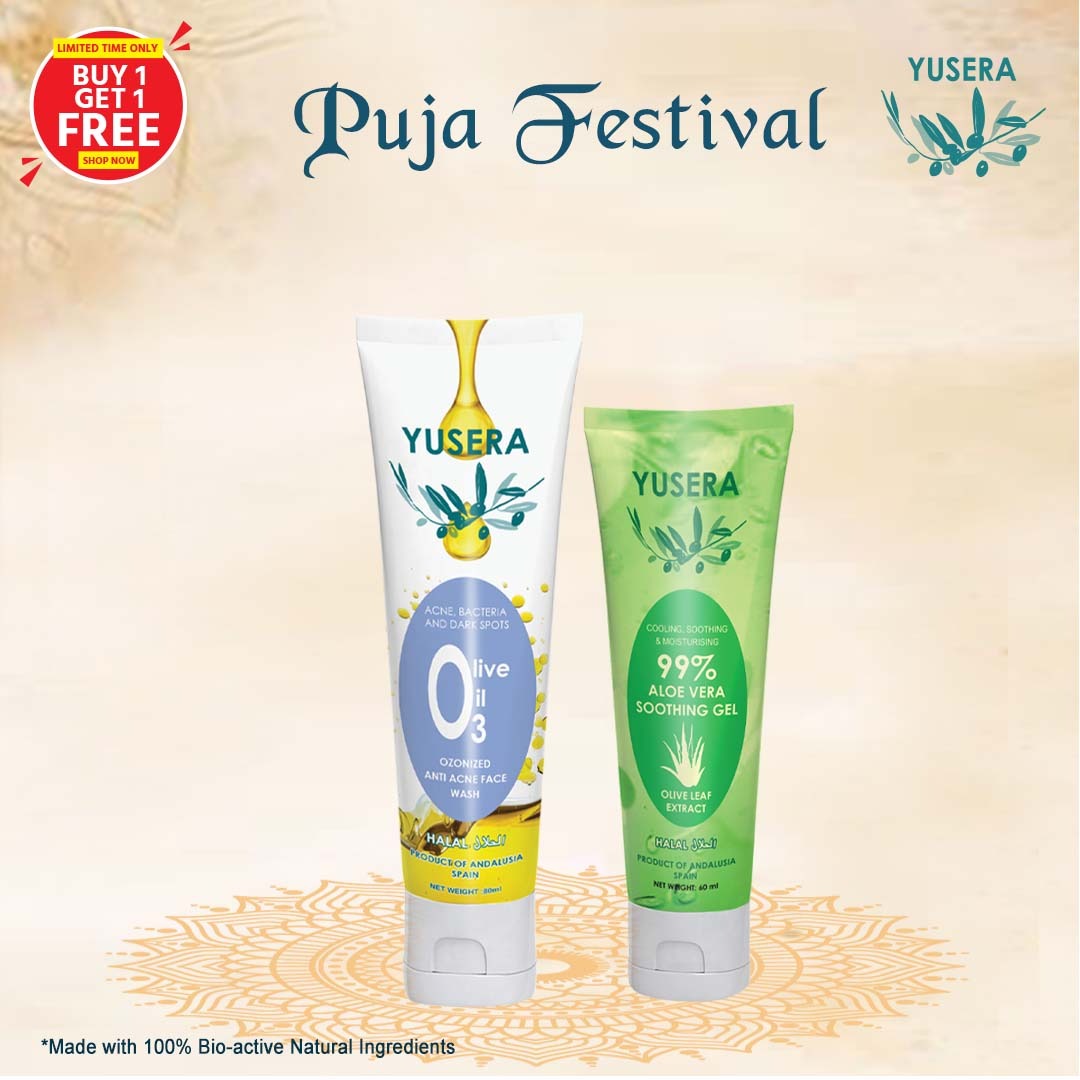 Yusera Clear & Calm Combo – Anti-Acne Face Wash + 99% Aloe Vera Soothing Gel